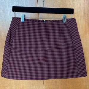 Urban Outfitters Red Plaid Skirt